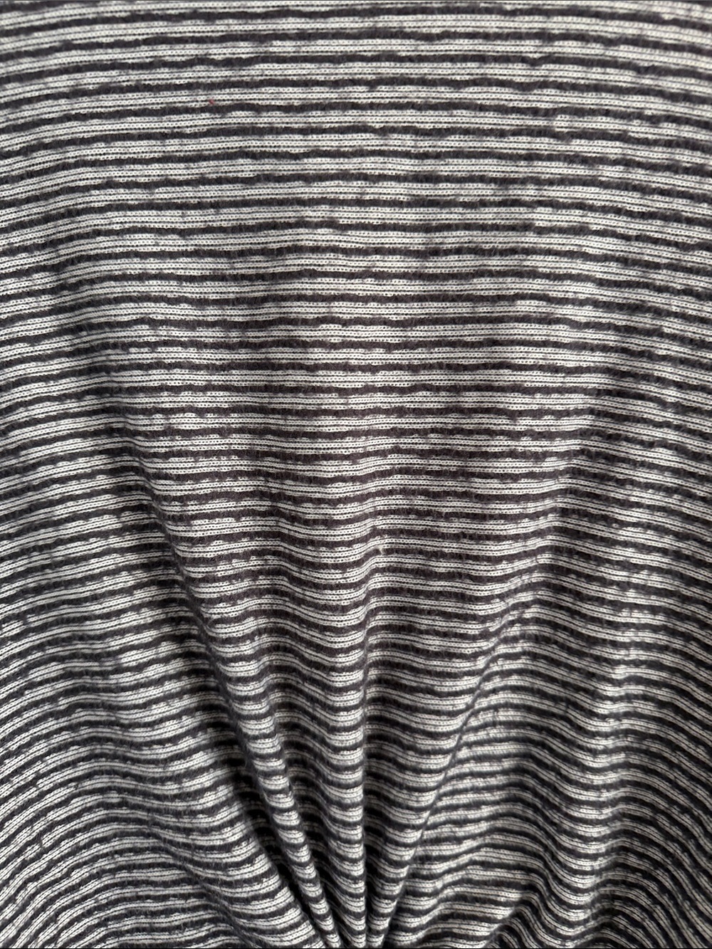 Out From Under Urban Outfitters Ribbed Twist Front Mock Neck Top Gray Striped S - Picture 8 of 9